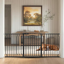 62.5"-71.6" Extra Wide Baby Gate for Doorways No Drill, Pressure Mounted Dog Gate Indoor, Walk Thru Pet Gate for Cat Dog Child,Pet Gates for The House Doorway Black by TinyTreasures Baby Boutique