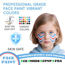 Face Body Paint Kit for Kids & Adults - 36 Vibrant Rainbow Colors,6 Glitter Gels,with Stencils,Brushes,Tattoos.Ideal for Halloween,Christmas, Birthday Parties,Cosplay (Rainbow Sparkle Set) by TinyTreasures Baby Boutique