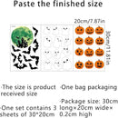 3 Sheets Glow in The Dark Halloween Window Clings Luminous Halloween Window Stickers Pumpkin Ghost Wall Decor Glowing Window Clings for Scary Halloween Theme Party Decorations by CozyNest Decor