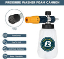 Sooprinse Foam Cannon with 1/4 Inch Quick Connector, Heavy Duty Car Foam Blaster Wide Neck Adjustable Snow Foam Lance for Pressure Washer, 5 Pressure Washer Nozzle Tips, 1 Liter by GreenHaven Gardens