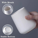 White Toothbrush Holder for Bathroom - 2Pcs Ceramic Tooth Brushing Holders Set, Toothbrush Cup & Toothpaste Organizer for Bathroom Countertop, Makeup Brush Holder, Pen Holder for Home Desktop Storage by CozyNest Decor