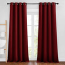 NICETOWN Burgundy Red Curtains 102 inches Long, Grommet Thermal Insulated Solid Blackout Curtains Privacy Window Treatments for Bedroom/Living Room, W46 x L102, 2 Panels by TinyTreasures Baby Boutique