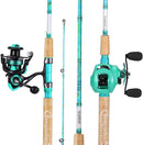 Sougayilang Fishing Rod and Reel Combo, 2-Piece 5-Foot 6-Inch Graphite & Fiberglass Rod, Durable and Strong, Quickset Anti-Reverse Fishing Reel (1Pack/2Pack) by TinyTreasures Baby Boutique
