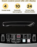 17.7 lbs Full-Automatic Washing Machine with LED Display, Portable Compact Laundry Washer with Drain Pump, 10 Wash Programs 8 Water Levels, Grey by CozyNest Decor