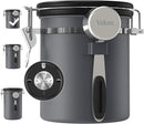 Veken Coffee Canister, Airtight Stainless Steel Kitchen Food Storage Container with Date Tracker and Scoop for Beans, Grounds, Tea, Flour, Cereal, Sugar, Cookies Jars, 16OZ Gray by CozyNest Decor