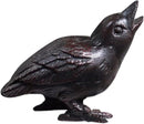 NACH Cast Iron Baby Crow Statue, Raven Garden Statues, Crow Garden Sculpture, Bird Figurines Home Decor, Crow Decor, Raven Decor, Black Bird Statue, 5.4 x 2.2 x 3.2 inches, JS-90-7116 by GreenHaven Gardens
