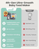 GROWNSY Baby Food Maker with Steam Basket, One Step Baby Food Processor Steamer Puree Blender Grinder Mills Machine, Auto Cooking Grinding and Sterili-zing for Healthy Homemade Baby Food, Dark Grey by TinyTreasures Baby Boutique