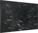 SIGNWIN 36"x46" Extra Large Framed Wall Art Monochrome Fish Silhouettes Illustration for Home Living Room Bedroom Decor (Frame Assembly Required) by CozyNest Decor