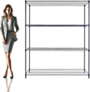 60"x24"x72" Premium Metal Steel 4-Tier Wire Shelving NSF 3200 LBS MAX Capacity Heavy Duty Storage Rack for Hospitals, Schools, Commercial Spaces, and Garages w/Premium Wheels by CozyNest Decor