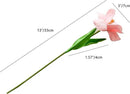 Mandy's Artificial Tulips 12 Stems Pink Fully Bloomed PU Faux Flowers for Wedding Home Decor 13.5 Inch by CozyNest Decor