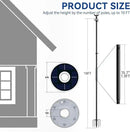 ZMTECH 10 FT Flag Pole Kit in Ground with 5 Pronges Base & Solar Light, Heavy Duty Flag Pole Holder with Metal Eagle Topper for Outside House Yard Garden Decor Residential Commerical(1 Pack,no Flag) by GreenHaven Gardens
