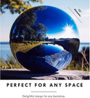 12 Inch Stainless Steel Gazing Globe,v2croft Hollow Ball Mirrored Surface Polished Shiny Sphere,Garden Stainless Steel Gazing Ball for Outdoor Lawn Pond Yard Ornament(Blue) by GreenHaven Gardens