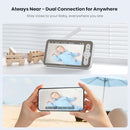 ieGeek Baby Monitor with 2K Camera and Audio - Video Monitor with 5" Screen - Night Vision, Two-Way Talk, Cry & Motion Detection, Temper& Humidity Sensor, PTZ, Remote Control via Screen and Free APP by TinyTreasures Baby Boutique