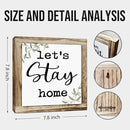Rustic Wooden “Let’s Stay Home” Sign – Wooden Plaques Sign Table Decor, Shelf or Desk Decor, Farmhouse Living Room and Family Room Decoration, Cozy Home Accent and Housewarming Gift by CozyNest Decor