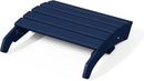 WestinTrends Dylan Outdoor Patio HDPE Adirondack Ottoman Footrest, Navy Blue by CozyNest Decor