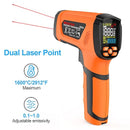 MESTEK Infrared Thermometer Temperature Gun -40℉~2912℉, High Temp Thermometer with Thermocouple Probe, Non-contact Digital Laser Thermometer Gun 50:1 Pyrometer for Industrial HVAC Forge Metal Smelting by TinyTreasures Baby Boutique
