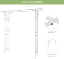 VINGLI Garden Arbor, Arch Archway for Wedding Ceremony Party, Steel Garden Trellis for Plant Climbing, Christmas Garden Decorations Pergola for Garden, Backyard, Lawn (White) by GreenHaven Gardens