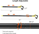 DonSail Hoe Garden Tool -Scuffle Garden Hula Hoes for Weeding Gardening Long Handle Heavy Duty - Adjustable Weeding Loop Stirrup Hoe 30-61 Inch Black by GreenHaven Gardens