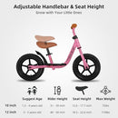JOYSTAR 10"/12" Toddler Balance Bike for Girls & Boys, Ages 18 Months to 5 Years, Kids Push Bike with Footrest & Adjustable Seat Height, First Birthday Gifts for 2-5 Boys Girls by TinyTreasures Baby Boutique