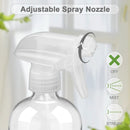 2 Pack Glass Spray Bottles with Long Silicone Sleeve, 16 oz Empty Refillable Containers with Adjustable Spray Nozzles, Spray Bottles for Hair, Cleaning Solutions and Plants khaki by GreenHaven Gardens