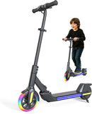 Electric Scooter for Kids Ages 6-12， Max Speed 6.5MPH, max Range 6Miles， with Acceleration Throttle and Electronic Brake， Foldable and Height Adjustable Kids Electric Scooter by TinyTreasures Baby Boutique
