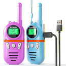 Walkie Talkies for Kids Rechargeable,Toys for Boys and Girls Ages 3-12, 2 Pack Long Range 2-Way Radios, Birthday Gifts,Christmas Stockings, Outdoor Play, Family Games, Hiking Camping Gear by TinyTreasures Baby Boutique
