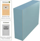 12-Cube Storage Shelf Bookcase - Wooden 3-Tier Floor Standing Open Bookshelf for Home and Office, Display Cabinet, Light Blue by CozyNest Decor