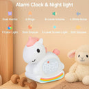 Cute Alarm Clock for Kids with Night Light, Sleep Training Clock Time to Wake Clock, Rechargeable Silicone Light for Bedroom, Perfect Sleep Companion for Boys Girls, Pink Pony by TinyTreasures Baby Boutique