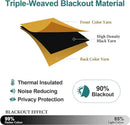 ChrisDowa Grommet Room Darkening Curtains for Bedroom and Living Room - 2 Panels Set Thermal Insulated Blackout Curtains (Mustard Yellow, 38W x 54L) by CozyNest Decor