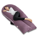Meiz Pregnancy Pillow, Cooling Silky Pregnancy Pillows for Sleeping, 65" Maternity Pillow for Tall Pregnant Woman with Cooling Silk Jersey Cover, Purple by TinyTreasures Baby Boutique