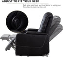 CANMOV Electric Power Recliner Chair with USB Ports and Cup Holders, Breathable Leather Home Theater Seating with Hidden Arm Storage (Black) by CozyNest Decor