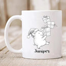 Customized Choose Name Pigs White Coffee Cup Gift For Dad Mom Daughter Son Kids, Pig Lover Accent Coffee Mug, Personalized Pig Ceramic Cup 11Oz 15Oz, Funny Pigs Travel Mug Gift For Birthday Christmas by TinyTreasures Baby Boutique