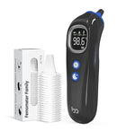 Ear Thermometer with Heated Probe, High Accuracy Thermometer for Kids, Adults and Babies with 32 Memory Recall, Mute and Night Light, Includes 21 Disposable Probe Covers, Storage Box by TinyTreasures Baby Boutique