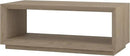 Henn&Hart 48" Rectangular Coffee Table with Open Storage Shelf for Living Room, Family Room, or Office, Antiqued Gray Oak by CozyNest Decor