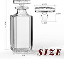 Glass Decanter with Airtight Geometric Stopper - Whiskey Decanter for Wine, Bourbon, Brandy, Liquor, Juice, Water, Mouthwash. Italian Lead-Free Glass (25.97 oz/768ml) by CozyNest Decor