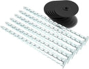 200 Pack Landscape Stakes with Gasket Caps - 6.3 Inch Heavy-Duty Galvanized Steel Garden Spikes are Used to Fixing Weed Barrier, Artificial Lawn, Patio Rug, Etc by GreenHaven Gardens
