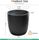 Concrete Planter Outdoor Indoor, Large Cement Plant Pots for Trees Flowers (Black, 18 inch) by GreenHaven Gardens