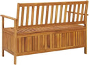 vidaXL 47.2" Patio Storage Bench, Solid Acacia Wood, Outdoor Garden Furniture with Ample Storage Space and Comfortable Seating by CozyNest Decor