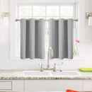 ChrisDowa Small Window Curtains for Kitchen and Bedroom - Grommet Short Thermal Insulated Room Darkening Curtains (2 Panels, Light Grey, 52 x 36 Inch) by CozyNest Decor
