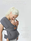 Ergonomic Baby Carrier for Newborns to Toddlers, Skin-Friendly and Soft Front Baby Carrier Wrap, Easy Breastfeeding, Lightweight and Breathable, Perfect Baby Shower Gifts (Dark Grey) by TinyTreasures Baby Boutique