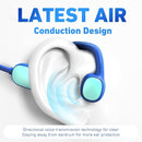 Kids Headphones, Bluetooth 5.2 Air Conduction Open Ear Headphones, 85dB Volume Limiting, Stereo Sound with Mic, IPX5 Waterproof, 20H Playtime, Perfect for School and Outdoor Activities-Blue by TinyTreasures Baby Boutique