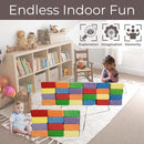 Wonder Space Plush Foam Blocks - Nursery Building & Stacking Toys for Toddlers Boys & Girls, Soft Smooth Velvet Cover, Early Education Gross Motor Skills & Brain Development (24 Bricks, Classic) by TinyTreasures Baby Boutique