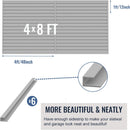 Slatwall Panel Garage Organizer PVC Slatwall Heavy Duty Wall Mounted Rack, Interlocking Slat Wall Panels for Tool Organization Peg Board(Grey 4 x 8 ft) by GreenHaven Gardens