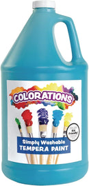 Colorations Paraben-Free Washable Tempera Paint for Kids - 1 Gallon Value Size. Vibrant Turquoise. Non-Toxic and Made in The USA by TinyTreasures Baby Boutique