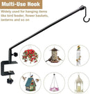 38 Inch Extended Reach Deck Hook Hanger for Railing, Heavy Duty Outdoor Plant Hook Holder for Hanging Bird Feeder Flower Basket Planter or Lanterns, 2 Packs by GreenHaven Gardens