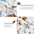 PERFEMET Kids Comforter Sets Twin 4 Pieces Cartoon Woodland Animal Print Bedding for Boys Girls Soft Reversible Bear Deer Forest Theme Children Bedroom Set with Sheets for All Season Use by TinyTreasures Baby Boutique