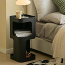 Modern Side Table,Small end Table for Small Spaces,Metal nightstand with Storage Shelf,Space-Saving Bedside Table Accent Table Drink Tables for Living Room,Bedroom.No Assembly Required by CozyNest Decor