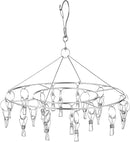CenYouful Stainless Steel Round Hanging Drying Rack with 20 Clips for Drying Socks, Baby Clothes, Bras, Towel, Underwear, Hat, Scarf, Pants, Gloves by TinyTreasures Baby Boutique