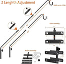 Heavy Duty Deck Hook-Deck Railing Plant Hanger, 29 to 43 Inch Extended Bird Feeder Hanger W/Double Clamps,Versatile Deck Shepherd Hook for Hanging Bird Feeders,Lanterns,Planters etc. by GreenHaven Gardens
