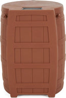 Good Ideas Rain Wizard 50 Gallon Plastic Outdoor Home Rain Barrel Water Storage Collector with Brass Spigot and Flat Back Design, Terra Cotta (2 Pack) by GreenHaven Gardens